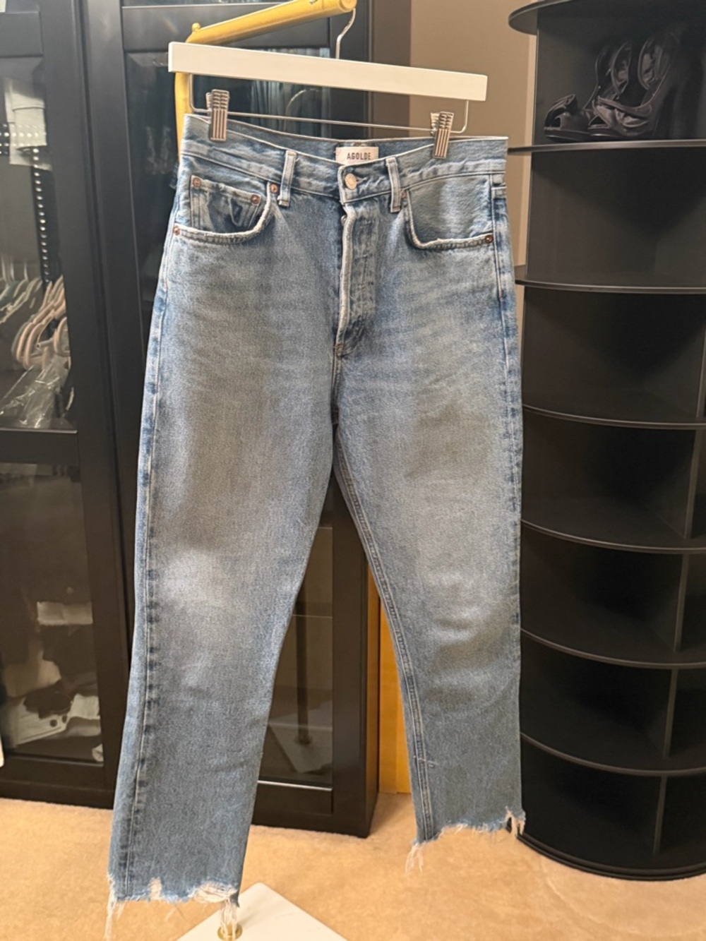 Agolde Medium Wash Straight Jeans - Picture 2 of 3